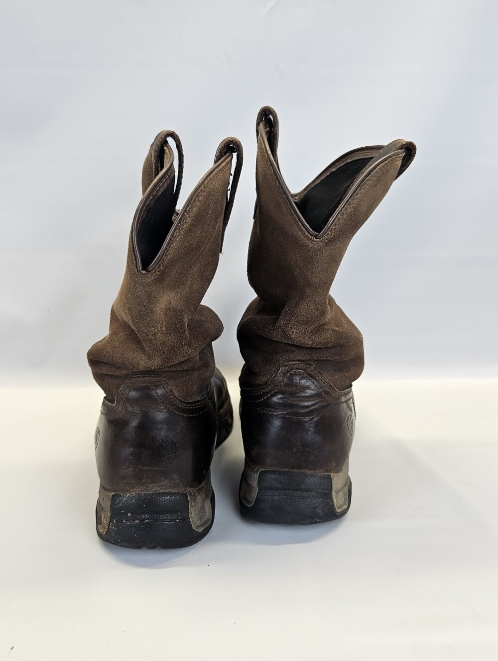 ARIAT Terrain Pull-on H2O Brown Waterproof Boots US Men 9.5EE Flawed Worn - Picture 9 of 13